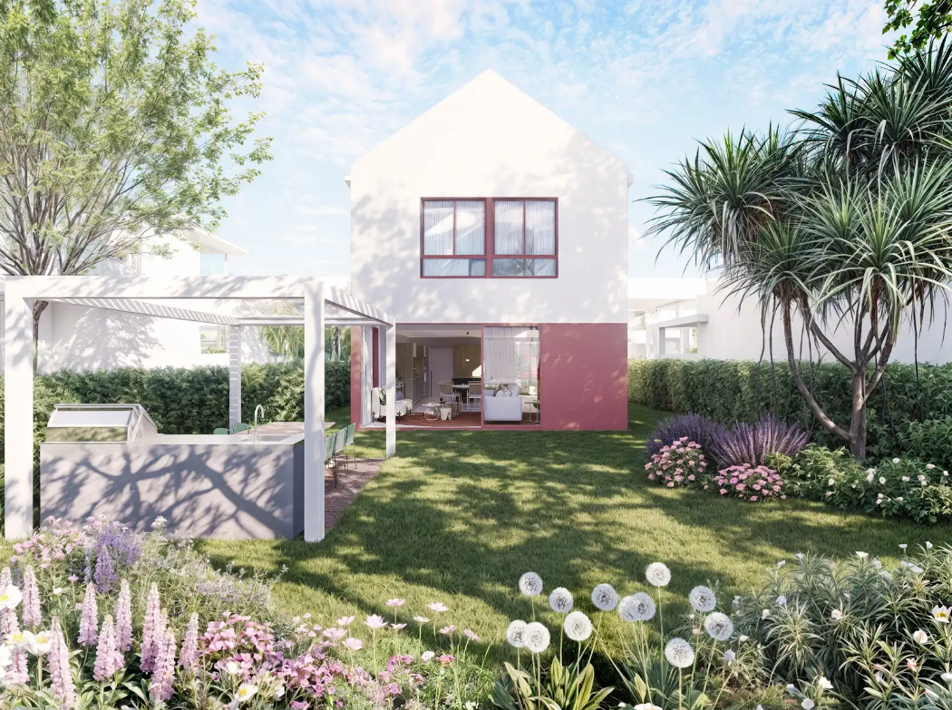 Imagem dos fundos de um dos projetos arquitetônicos do Habitai Casas. 